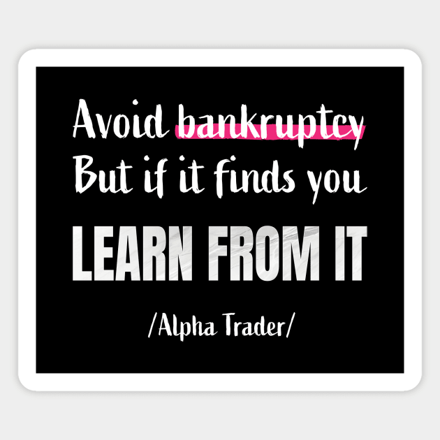 Risk Management Wisdom Quote: Smart Investor Saying Magnet by AlphaTrader.store